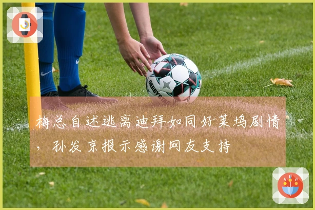 梅总自述逃离迪拜如同好莱坞剧情，孙发京报示感谢网友支持